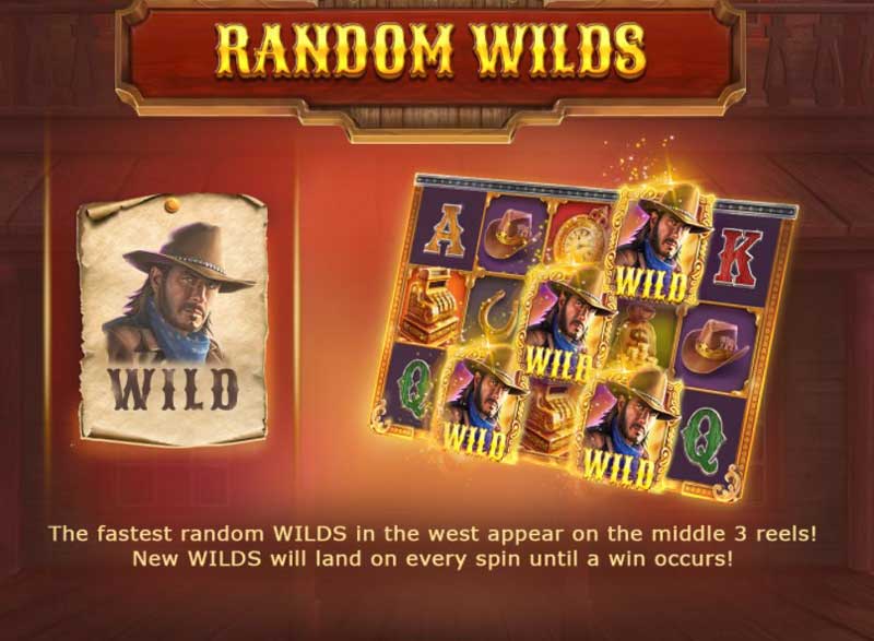 The Good, The Bad and The Rich slot game random wilds