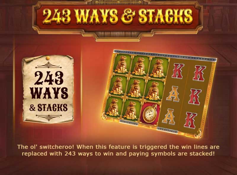 The Good, The Bad and The Rich slot game 243 ways and stacks